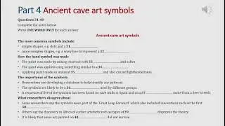 IELTS listening actual test Part 4: ancient cave art symbols - computer (answer+ transcript)
