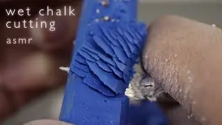 ASMR Wet Chalk Cutting in Macro (NO TALKING)