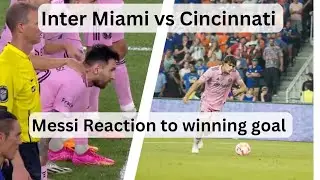 Messi reaction to winning moments vs Fc Cincinnati