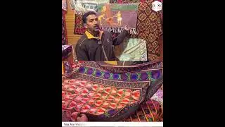 Farooq Ahmad, a Kashmiri Gabba artisan crafting wool carpets since childhood,