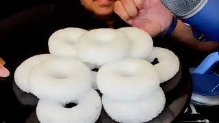 CARBONATED POWDERY DONUTS | ONLY BITES INCLUDED | ASMR ICE EATING | #asmrice #carbonatedice