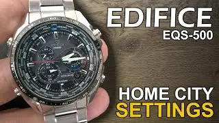 Casio Edifice EQS-500 - Home City Settings tutorial