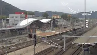 Zeitraffer Hauptbahnhof Graz Richtung Norden