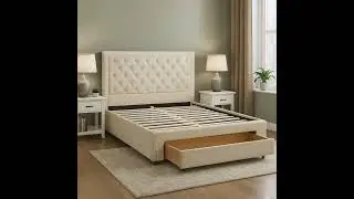 Pat Austin 140x200 cu sertar & somieră &ndash; crem