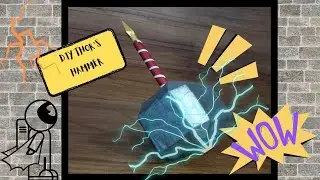 DIY how to make Thor's hammer (mjolnir)with paper dough and matchboxes     #thor #diycraft #mjolnir