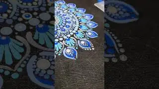 🩵 blue 💙 #dotmandala #shorts#youtubeshorts #acrylicpainting #dotpainting #trendingshorts #mandalaart