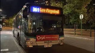 Bus RATP — Ligne 361 — Gare d’Argenteuil — Gare de Pierrefitte Stains — MAN NL255 - N•9774