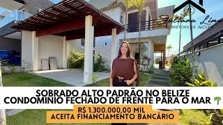 Ref 370. Sobrado alto padrão no Belize, condomínio fechado de frente para o mar aqui em Itanhaém 🏡🌴🌊