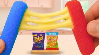 Best Korean Street Food Recipes - Cook Miniature Buldak Korean Ramen Noodles | Tiny Burger Cheese