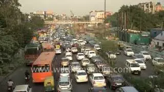 Traffic congestion due to Metro work - South Delhi