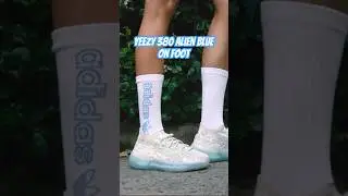 How the RESTOCKED Yeezy 380 Alien Blue looks like on foot! 👀 #sneakers #yeezy #kanye #style
