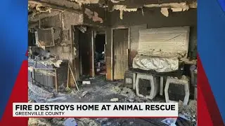 Fire destroys home at Animal Rescue