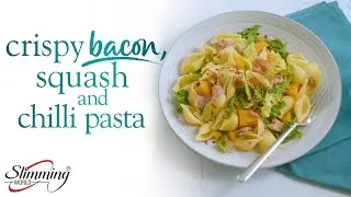 Slimming World Syn-free crispy bacon, squash and chilli pasta - full recipe in the description