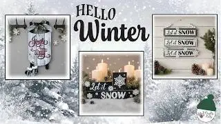 DOLLAR TREE WINTER DECOR DIYS | RUSTIC FARMHOUSE WINTER DIYS | NEUTRAL WINTER DECOR DIYS