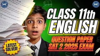 HBSE Class 11th English Question Paper Sat Exam 2025|English Sample Paper Sat 2 Class 11th 2025|