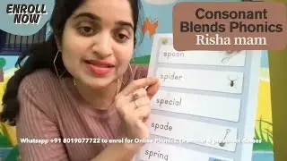Consonant Blends for Kids | Phonics: SP, DR, ST, SK, FT, LT & More | Risha Mam Online Preschool