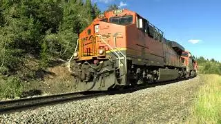 BNSF freight train climbs the grade of the Moffat Route Tolland, Colorado.