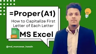 How to Capitalize First Letter of Each Words in MS Excel | Excel Tips & Tutorial