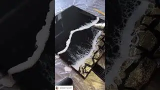 Ocean art - but make it black! #shorts