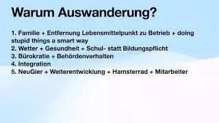 Warum wir auswandern. Eine Erkl&auml;rung zur Vermeidung der Ger&uuml;chtek&uuml;che.