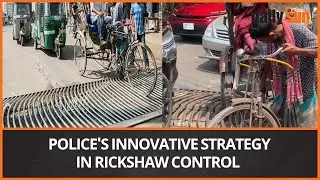 The rickshaw wheel will get stuck in the iron notch | Daily Sun