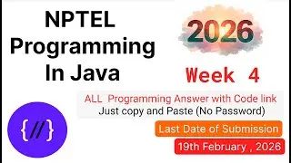 NPTEL Programming in Java Week 4 🔥 All Programming Solutions + Code Link (2026)