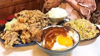 【岐阜デカ盛り】からあげ定食7ヶ大盛り・みそかつ丼大盛り・炒飯大盛り/加登屋食堂【岐阜県土岐市下石町】