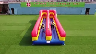 Race to Victory: Double Person Inflatable Bungee Run Challenge! Chinee Inflatables T3-5