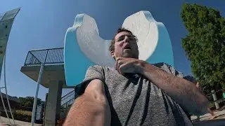 me going down drop slide at The Water Park at Carmel Monon Center (August 3rd, 2025)