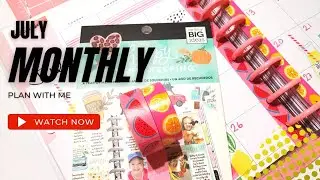 Plan With Me July Monthly Spread | Watermelon and Lemon Theme so Cute!!!