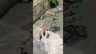 Flood situation #rescue #floods #himachal #mandi #shorts #monsoon #flashflood