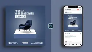 Furniture Social Media Banner Post Design in Photoshop Tutorial