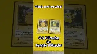 Base Set vs Jungle Pikachu 🔥 Which Art Wins? #PokemonTCG #Pikachu #PokemonCards #CardArtBattle