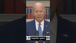 Biden &lsquo;laughs 🤣 at himself&rsquo; while mispronouncing kleptocracy during White House remarks #shorts