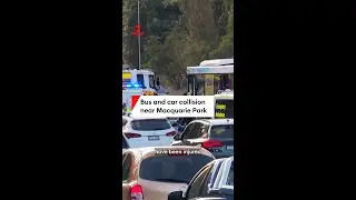Bus and car collision near Macquarie Park