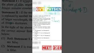 Young's double slit experiment , Fringe width #waveoptics #optics #neetpreparation #neet