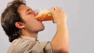 Man Drinking Fat. NYC Health Anti-Soda Ad. Are You Pouring on the Pounds?