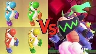 ネタバレ注意 スーパーマリオブラザーズワンダー【Switch】ヨッシー 4人プレイ 全ボス戦集 ＋ エンディング まとめ ニンテンドースイッチ