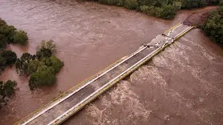 Incrível - Água atinge a nova Ponte das Goiabeiras em São Joaquim!