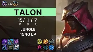 Talon Jungle vs Olaf - 1540 LP Challenger - EUW 15.11