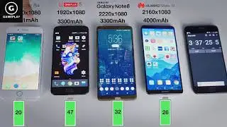 Huawei Mate 10 Pro vs Galaxy Note 8 vs iPhone 8 Plus  Battery Life Drain Test