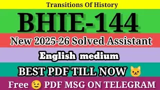 BHIE 144 SOLVED ASSIGNMENT 2025-26 in English ll bhie 144 solved assignment 2026 ll ignou bhie144
