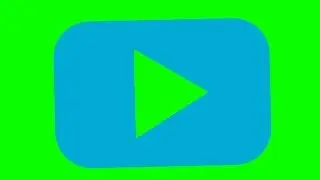 Blue YouTube Play Button - Green Screen Effects Free