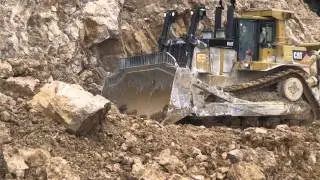 Caterpillar D10 mountain road building in Papua New Guinea