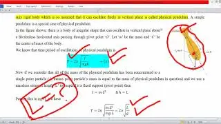 simple pendulum is a special case of physical pendulum