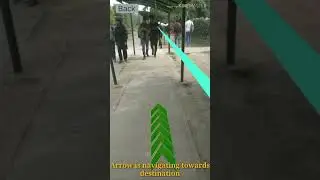 indoor path navigation in augmented reality|3d path over an image target| arcore #AR