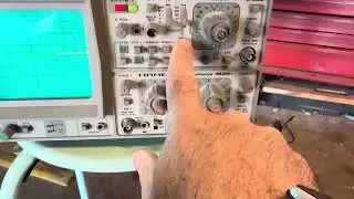 Testing Power only HAMEG 20 MHz Oscilloscope HM205-2 Only Tested Power Unknown Working Condition