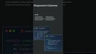 Easy Tutorial : Make Responsive Columns | Html Css | #shorts #shortsvideo