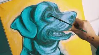 Sage Cruz Field Paints Dog Portraits with Masterpiece Pro Canvas