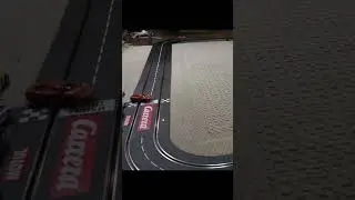 LaFerraria Crashes Starting Line Close Up During Multi Scale Speed Comparison On Carrera Evolution